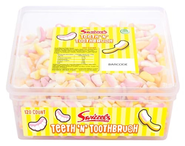 Swizzels Sweet Tubs Fun Gums Teeth N Toothbrush