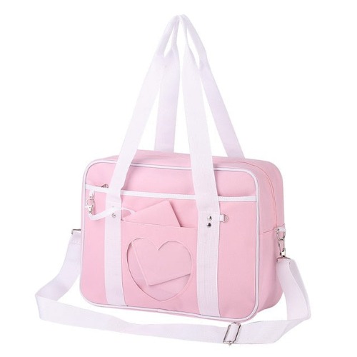 Handy Heart Handbag - Solid Pink