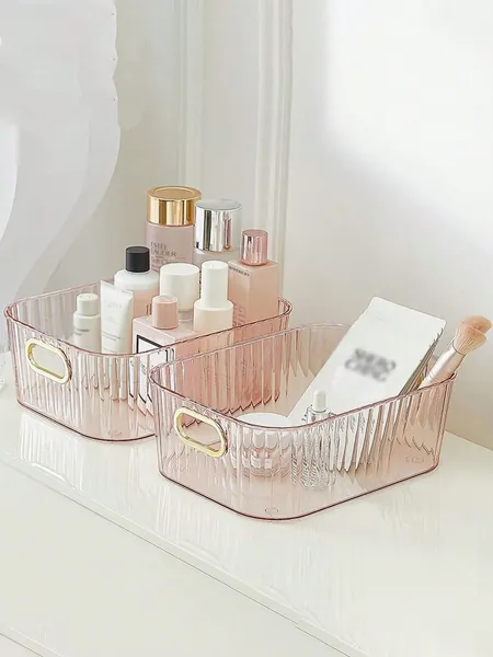 1pc Household Acrylic Storage Box For Desktop, Makeup, Mask, Kitchen, Refrigerator, Misc