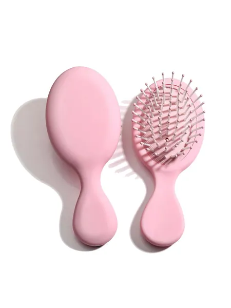 1 Pc Compact Portable Mini Daisy Candy Air Cushion Comb,Detangling Hair Brush With Handle,Styling&Hairdressing Tool,Hair Care,Girl Gift(Pink)
