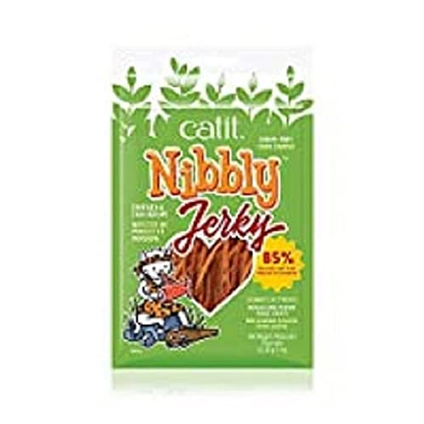 Catit Nibbly Jerky Chicken and Fish Recipe - (1 oz), 30 G 1 Count)(Pakcaging might vary)
