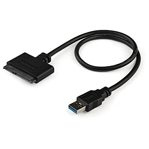 StarTech.com SATA to USB Cable - USB 3.0 to 2.5” SATA III Hard Drive Adapter - External Converter for SSD/HDD Data Transfer (USB3S2SAT3CB) - 2.5" SATA