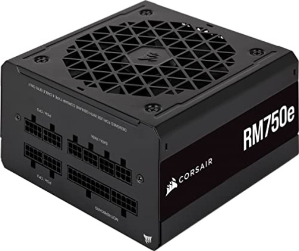 Corsair RM750e (2023) Fully Modular Low-Noise ATX Power Supply - ATX 3.0 & PCIe 5.0 Compliant - 105°C-Rated Capacitors - 80 Plus Gold Efficiency - Modern Standby Support - Black - RMe (2023) ATX 3.0 & PCIe 5.0 - 750 Watt - Black