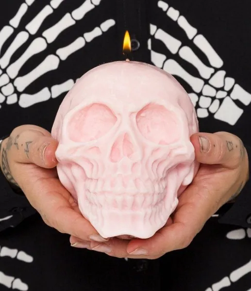 Large Pastel Skull candle | 100% soy wax | Vegan soy wax