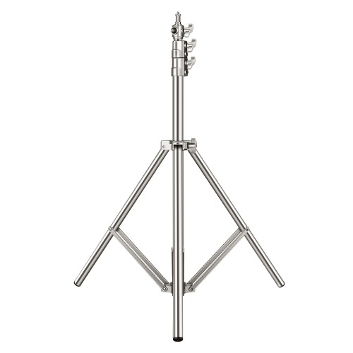 NEEWER 79"/2m Stainless Steel Stand, Spring Cushioned Heavy Duty Photography Tripod Stand with 1/4” to 3/8” Universal Screw Adapter - 86.6 inches/220 centimeters