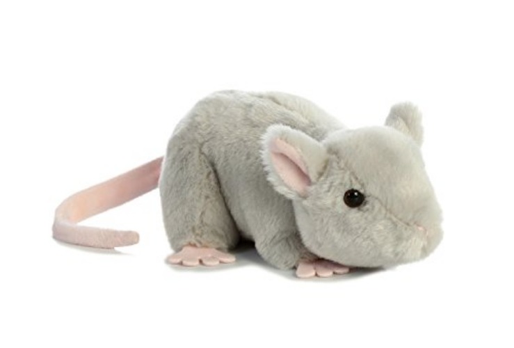 Aurora® Adorable Mini Flopsie™ Mouse Stuffed Animal - Playful Ease - Timeless Companions - Gray 8 Inches