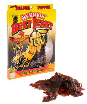 Carolina Reaper Beef Jerky: Beef jerky made with an insanely hot pepper.