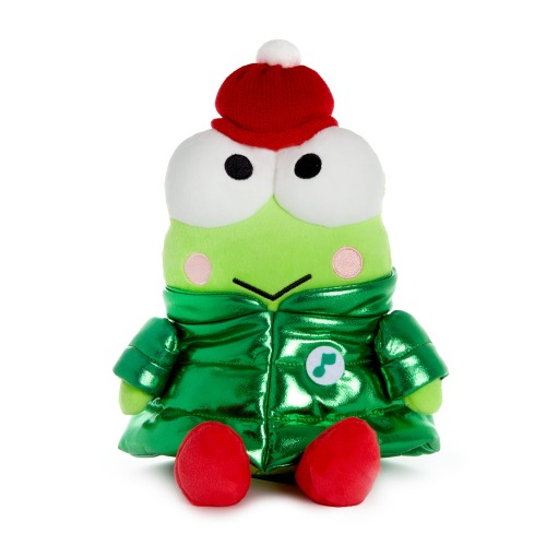 Keroppi Metallic Puffer Jacket 8" Plush | GREEN