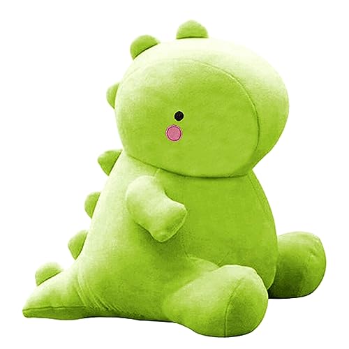 OCDSLYGB Cute Dinosaur Plush Toys, Kawaii Plush Animal Dolls, Plush Stuffed Animal Dino Hugging Pillow Soft 3D Pom Plush Toy,Birthday Gifts for Kids Girls Boys (Green)