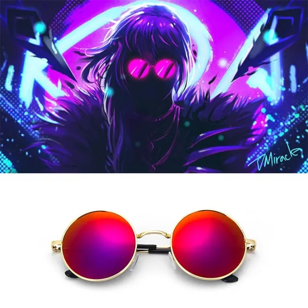 K/da Cosplay Evelynn Rote Sonnenbrille