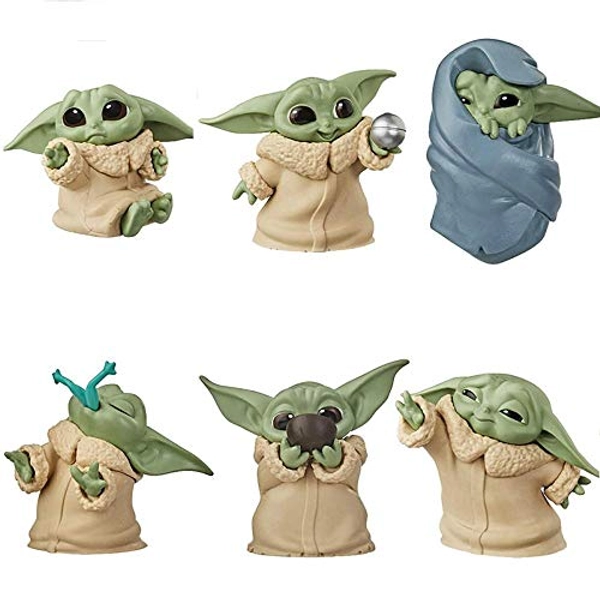 Baby yoda Toy 6 Pieces/Set Star Wars Yoda Series Action Figure Toy Mini Yoda Baby Action Toy Children's Toy Gift opppackage