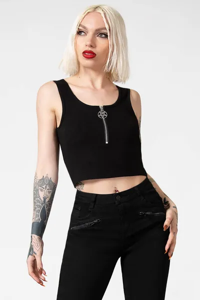 Mortem Rib Top | S / Black / 93% Rayon 7% Elastane