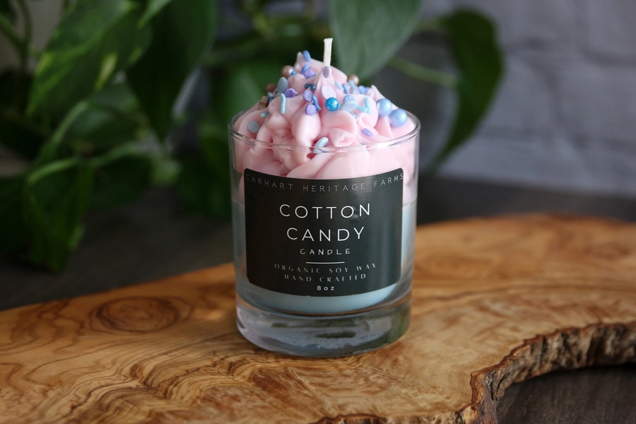 Cotton Candy Dessert Candle