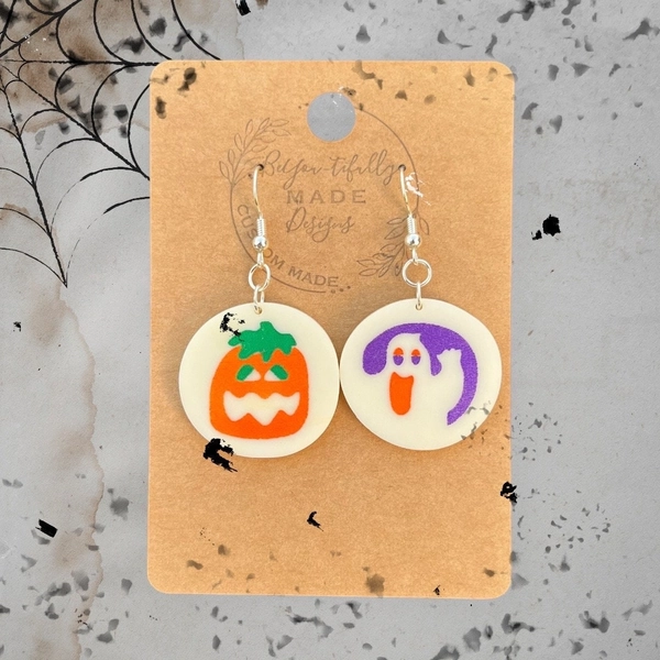 Halloween Sugar Cookie Dangle Earrings| Pillsbury Cookies| Halloween | Laser engraved| Free Shipping