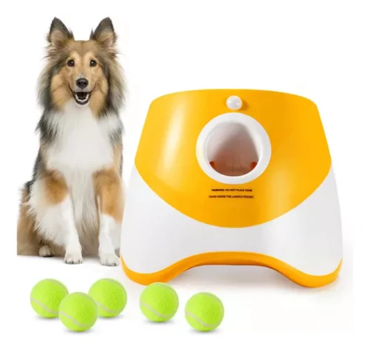 Brinquedo Voador Automático Para Cães Que Joga Tênis