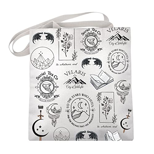 KUIYAI Book Inspired Gift Velaris The City Of Starlight Book Sleeve For Book Lover To The Star Who Listen to the star toteUK - To the Star Toteuk