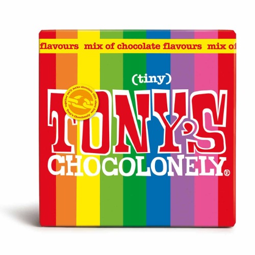 Tony's Chocolonely - Tiny Tony's Chocolate Gift Box - 180 Gram - Mini Chocolates Mix - 10 Different Flavors - Vegetarian - Belgium Fairtrade Chocolate