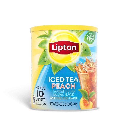 Lipton Iced Tea Peach Drink Mix Makes 10 Quarts 670g Tub