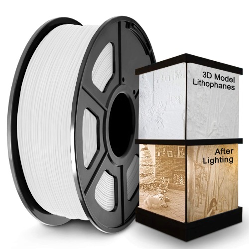 SUNLU PLA Filament 1.75mm, Neatly Wound PLA 3D Printer Filament 1.75mm Dimensional Accuracy +/- 0.02mm, Fit Most FDM 3D Printers, 1kg Spool (2.2lbs), 330 Meters, PLA White - 1kg White