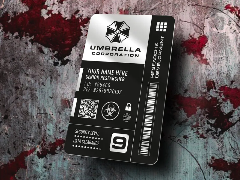 Personalised Umbrella Corporation Access ID Card - Resident Evil Gift