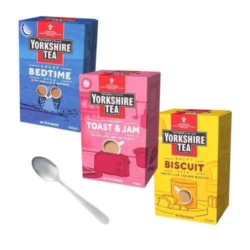 Taylors of Harrogate British Tea Unique 3 pack including Biscuit Brew, Bedtime & Toast & Jam from Yorkshire | 120 Tea Bags total
