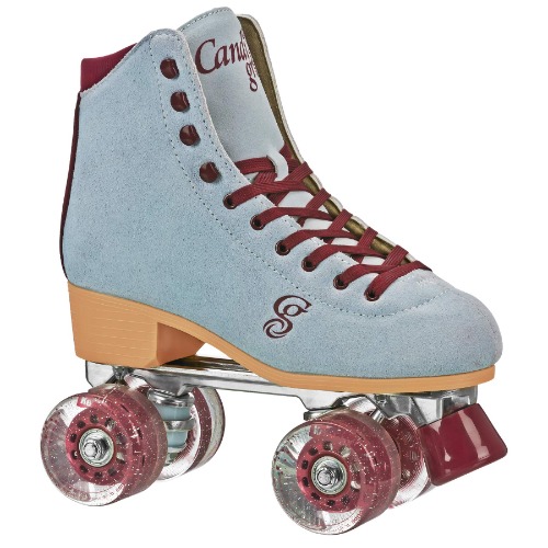 Candi GRL Carlin Quad Freestyle Artistic Roller Skates - Blue/Burgandy 8