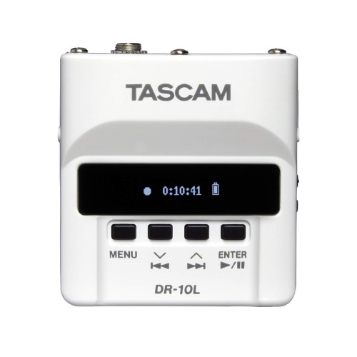 Tascam DR-10LW Portable Digital Audio Recorder With Lavalier Microphone - White