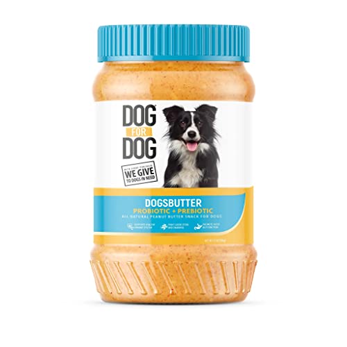 DOG for DOG DogsButter - Peanut Butter with Prebiotic & Probiotics for Dog | Dog Food & Dog Treats Improves Immune System & Gut Health | Dog Probiotic Calming Treats for Itchy Skin - Made in The USA