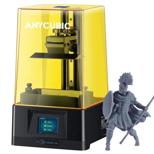 ANYCUBIC Photon Mono 4K, Resin 3D Printer with 6.23" Monochrome Screen, Upgraded UV LCD 3D Printer and Fast & Precise Printing, 5.19" x 3.14" x 6.49" Printing Size - Photon Mono 4k