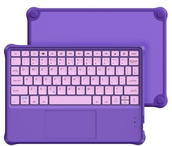 Made For Amazon Kids Bluetooth Keyboard, for 10” Fire Kids Pro and 10” Fire Kids Tablets | Purple - Purple