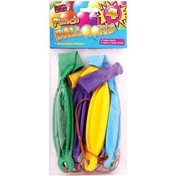 4 x Large Punch Balloons Childrens Birthday Party Loot Bag Pinnata Fillers Toys