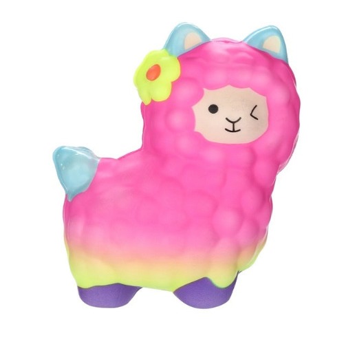 Squishy Rainbow Alpaca - Pink