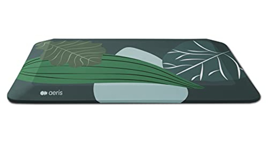 aeris Muvmat - Thick Anti Fatigue Mat for Standing Desks – Premium Kitchen Mat- Ergonomic 2-Zone Standing Desk Mat - Durable Non- Slip Home Office Mat with Jungle Art Cover - Jungle
