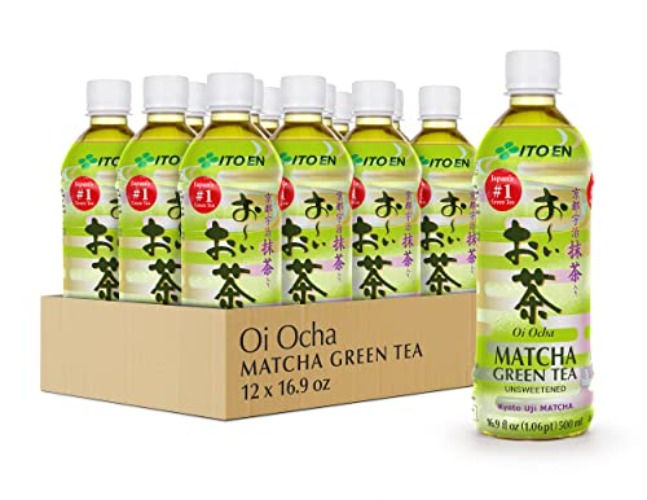 ITO EN Oi Ocha Matcha Green Tea Unsweetened, 16.9 Ounce Bottle (Pack of 12), Sugar Free - Matcha Green Tea - 16.9 Ounce (Pack of 12)