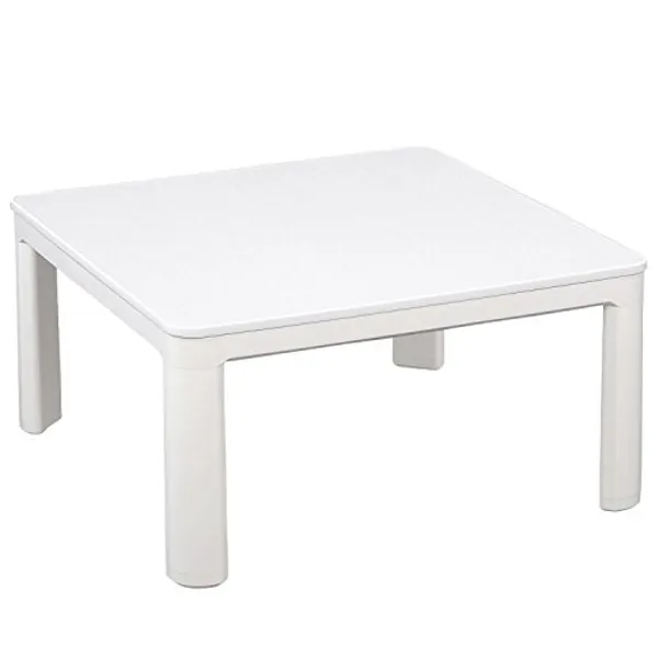 YAMAZEN ESK-751(W) Casual Kotatsu Japanese Heated Table 75x75 cm White