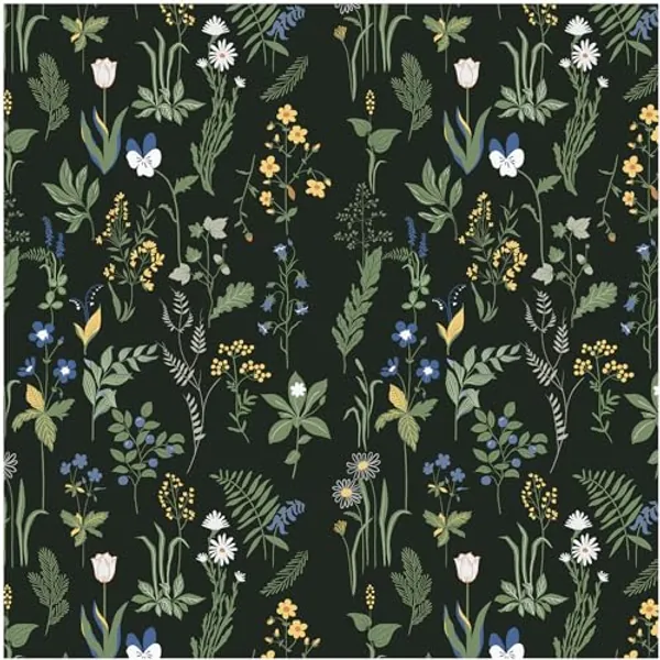 Cismmy Removable Peel and Stick Wallpaper Boho 17.5 x 118 in Floral Wallpaper for Bedroom Bathroom Easy Peel Off Wallpaper Stick on Wallpaper Contact Paper Renter Friendly Wall Paper