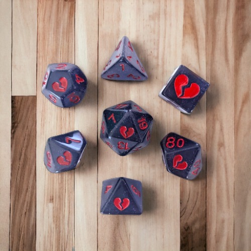 Heartbreaker Resin Dice Set