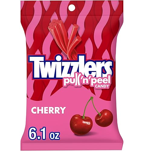 Twizzlers Pull 'N' Peel Cherry Flavour Snack 172 g - Cherry - 172 g (Pack of 1)