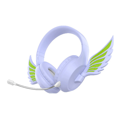 Winged LED Wireless Headphones - Purple