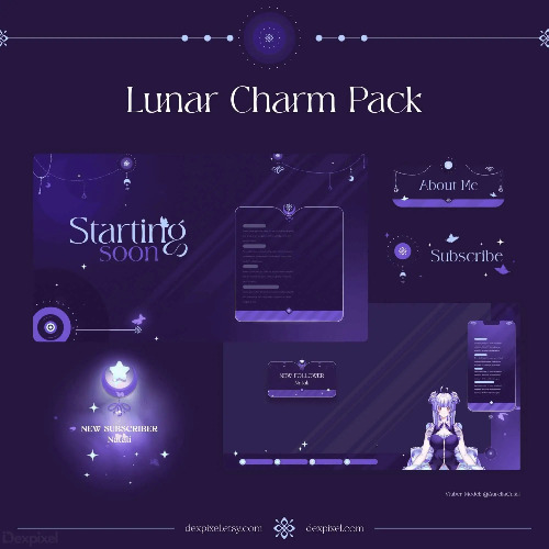 Lunar Charm Dark Purple Stream Pack