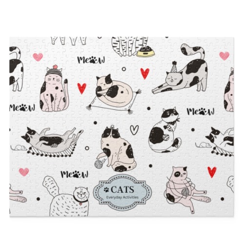 Cat Activities Jigsaw Puzzle 500-Piece - 20" × 16" (500 pcs)