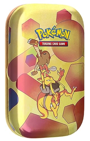 Pokémon-Sammelkartenspiel: Mini-Tin-Box Karmesin & Purpur – 151: Kadabra (2 Boosterpacks, 1 Münze & 1 Bildkarte)