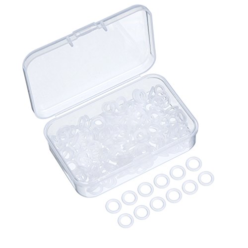 200 Pieces O Ring Keyboard Clear Rubber O Rings Keyboard Dampeners with Plastic Storage Box for MX Switch Keyboard and Mechanical Keyboard Keys - Clear
