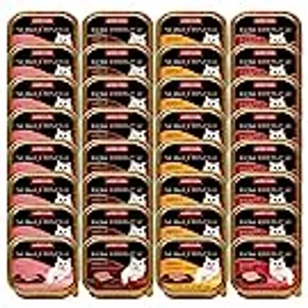 animonda Vom Feinsten Adult Katzenfutter, Nassfutter für ausgewachsene Katzen, Fleisch Vielfalt mit Geflügel, 32 x 100 g