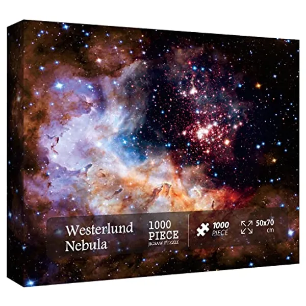Space Puzzle 1000 Pieces Adult, Solar System Galaxy Puzzle, Hubble-Westerlund 2 Planets Star Nebula Universe Picture Jigsaw Puzzle