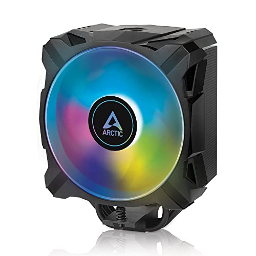 ARCTIC Freezer i35 A-RGB - Single-Tower-CPU-Kühler mit A-RGB, Intel spezifisch, druckoptimierter 120 mm P-Lüfter, 200-1700 RPM, 4 Heatpipes, inkl. MX-5 Wärmeleitpaste - Schwarz - Freezer i35 A-RGB
