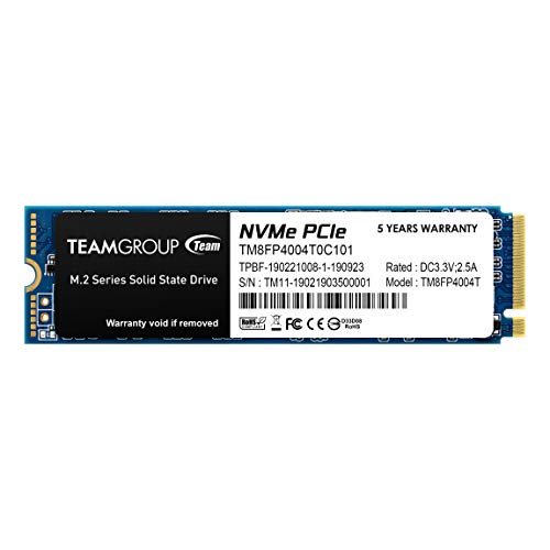 TEAMGROUP MP34 4TB with DRAM SLC Cache 3D NAND TLC NVMe 1.3 PCIe Gen3x4 M.2 2280 Internal SSD (Read/Write Speed up to 3,500/2,900 MB/s) Compatible with Laptop & PC Desktop TM8FP4004T0C101 - 4TB - Movement