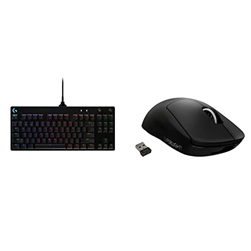 Logitech G PRO Mechanical Gaming Keyboard + PRO X Superlight Wireless Gaming Mouse Bundle - Black - G Pro Keyboard - Keyboard + Mouse