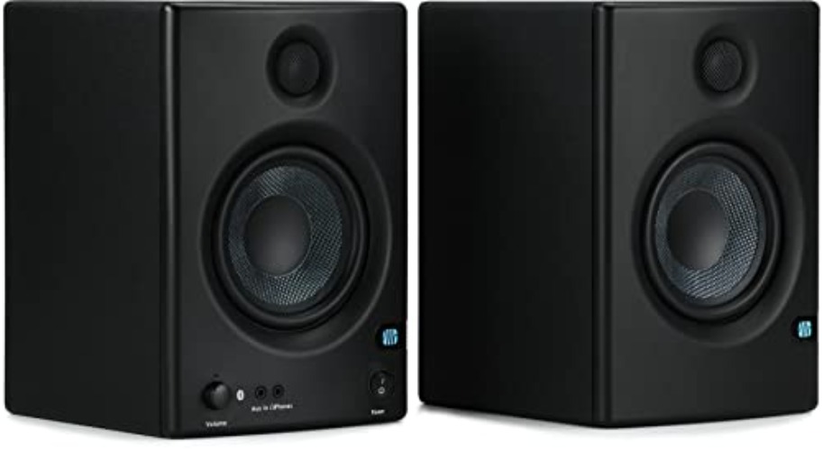 PreSonus Eris E5 BT-5.25" Near Field Studio Monitors with Bluetooth, 100W Power, Subwoofer Output, Plus Balanced and Unbalanced Inputs - E5 BT (Pair)