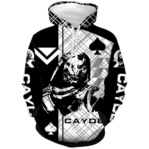 CHLOBLOM Game Hoodie Pullover Sweatshirt Cosplay Costume Zip Up Jacket for Unisex - XX-Large Black